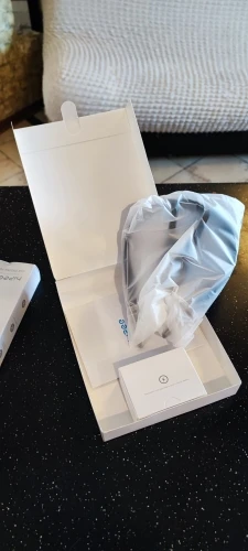 Uprexa arriving in its white unboxing package